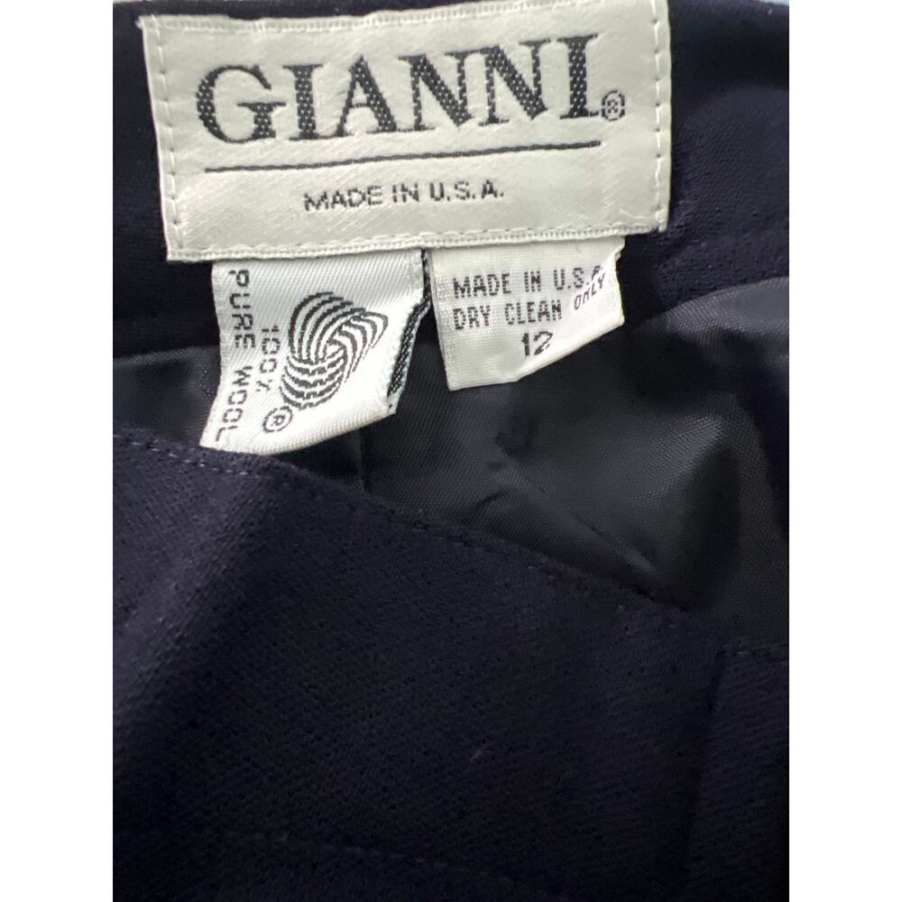 NWOT Gianni Women Navy Wool Pants Size 12. - Picture 7 of 8